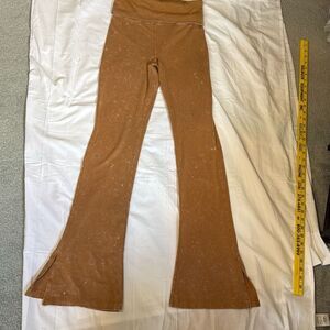 Victoria’s Secret Pink fold over flare leggings pants women’s size small grown a